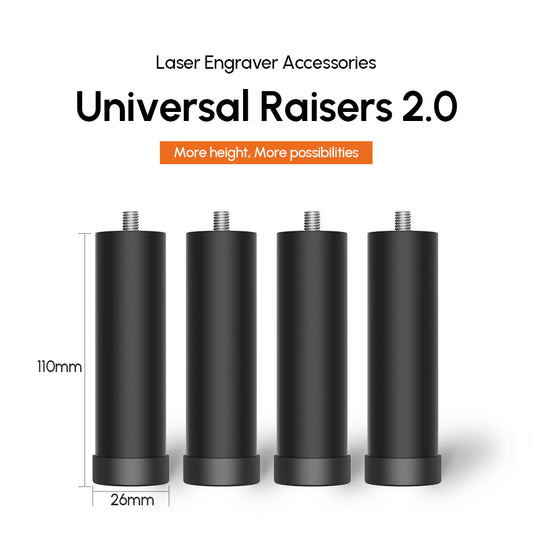 AlgoLaser ALRS2.0 Raisers 110mm for Alpha/Delta/DIY KIT Engraver Machine - 4pcs