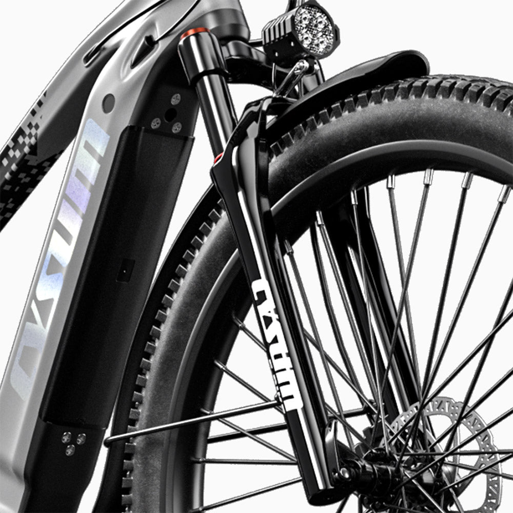 Cysum Speedy Electric Bike, 500W Motor, 48V 14AH Battery, 27.5*2.2-inch Tire, 40km/h Max Speed, 100km Range, Hydraulic Disc Brake, Suspension Fork, SHIMANO 7-speed, LCD Display