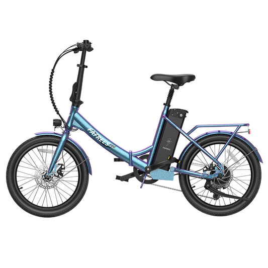 Fafrees F20 Lasting Electric Bike, 250W Motor, 36V 18.2Ah Battery, 20*1.95" Tires, 25km/h Max Speed, 120km Max Range, Mechanical Disc Brakes, SHIMANO 7 Speed - Radiant Teal