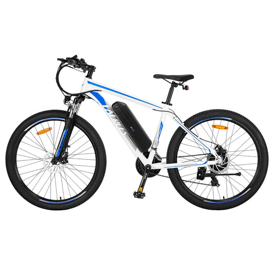 Fafrees F28 MT Mountain Electric Bike 27.5*2.25 inch Tire 250W Motor 36V 14.5Ah Battery 25km/h Speed 110km Max Range SHIMANO 21-Speed Gear Mechanical Disc Brakes - Blue