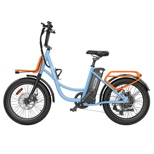 Hidoes C6 Electric Bike, 250W Motor, 36V 13Ah Battery, 20*3 inch Tires, 25km/h Max Speed, 35km Range, Front & Rear Mechanical Disc Brakes, Shimano 7-speed, LCD Display