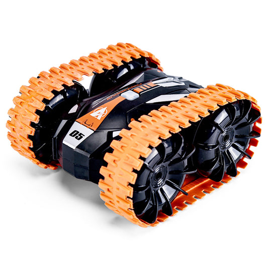 JJRC Q113 1:24 RC Stunt Car 4WD 360 Rotate 2-in-1 Waterproof Water&Land Drift Amphibious Vehicle Models Toy - Orange