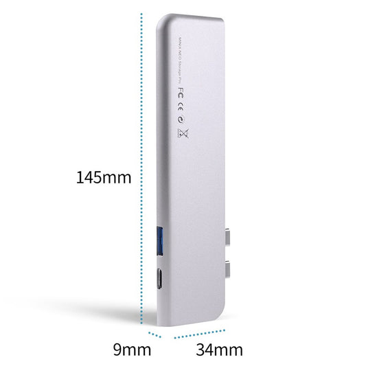 MINIX SD4 GR USB-C 480GB SSD for Apple MacBook Air/Pro, 400MB/s Read & 415MB/s Write Speed, 1*4K@60HZ HDMI, 1* 5K@60Hz Thunderbolt 3, 1*USB 3.0 Data Transfer Up to 5Gbps - Grey
