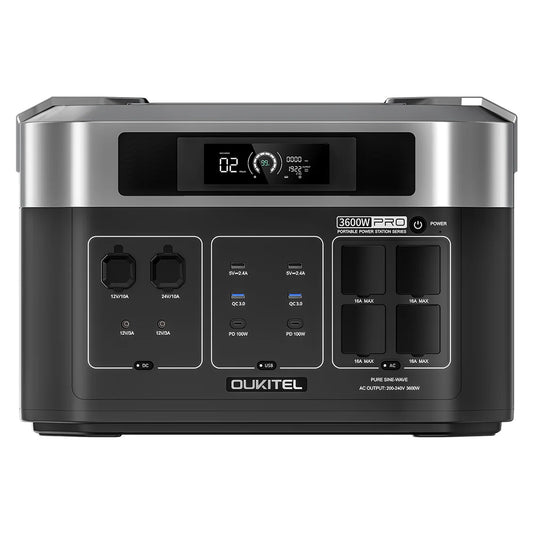 OUKITEL BP2000 Pro Portable Power Station, 2048Wh to 16384Wh LiFePO4 Battery, 3600W AC Output, 2000W UPS < 10ms, Smart App Control