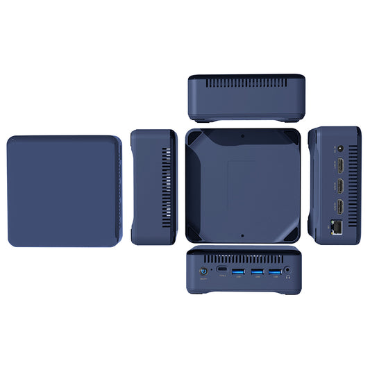 RUPA HSI-100 Mini PC, Intel N100 4 Cores Max 3.4GHz, 16GB RAM 512GB SSD, 3*HDMI 4K 60Hz Triple Screen Display, WiFi 6 Bluetooth 5.2, 3*USB 3.0, 1*Type-C, 1*RJ45, 1* 3.5mm Audio