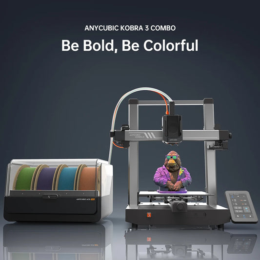 ANYCUBIC Kobra 3 Combo Multi-Color FDM 3D Printer With Max 600mm/s Printing Speed Build Size 250x250x260mm Print in 4 to 8 Color