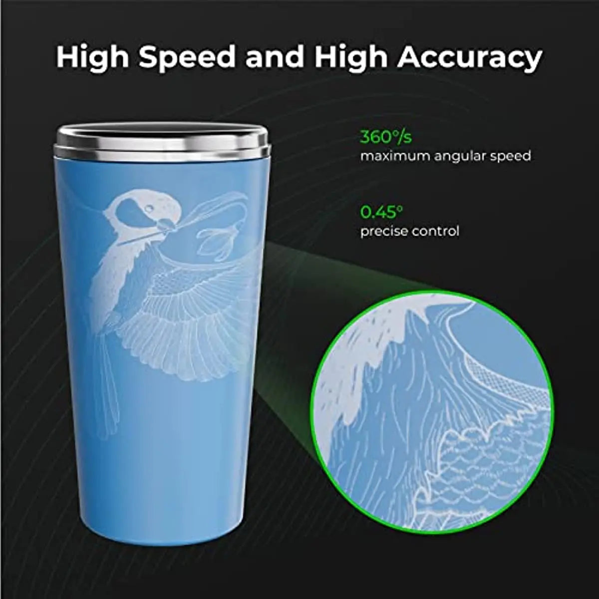 xTool RA2 Pro für xTool P2, S1, D1 Pro, F1, M1 und die meisten Lasergravierer (muss mit Riser), Backenfutter-Drehvorrichtung, Y-Achsen-Drehrolle