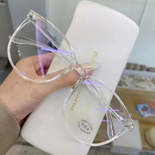 Nuevas gafas de lectura con montura grande y antiluz azul, estilo fresco y sencillo.