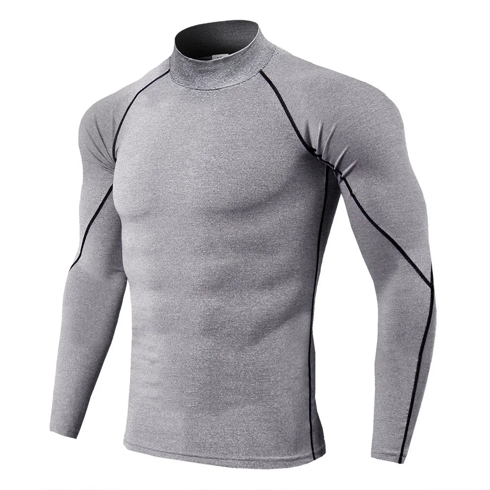 Camiseta deportiva de culturismo para hombre, camiseta de running de secado rápido, camiseta de compresión de manga larga, camiseta de gimnasio, camiseta ajustada de fitness para hombre, Rashgard