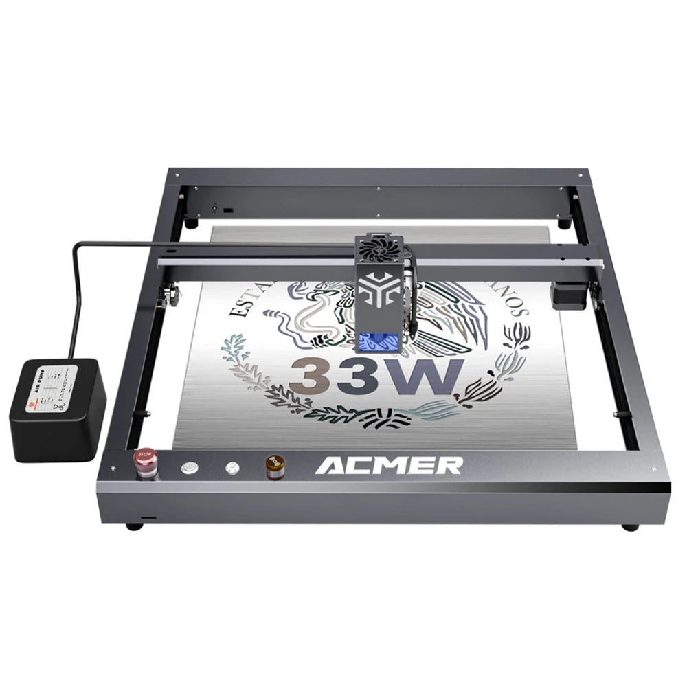 ACMER P2 33W lasers Engraving Air Assist WIFI APP Control CNC Metal woodworkers Engraving Laser Cutting Machine For Wooden
