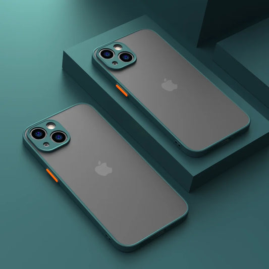 Nueva funda protectora a prueba de golpes para iPhone 15, 11, 12, 13, Mini, 14 Pro, XR, X, Xs Max, 7, 8 Plus, SE 2020, carcasa rígida de silicona