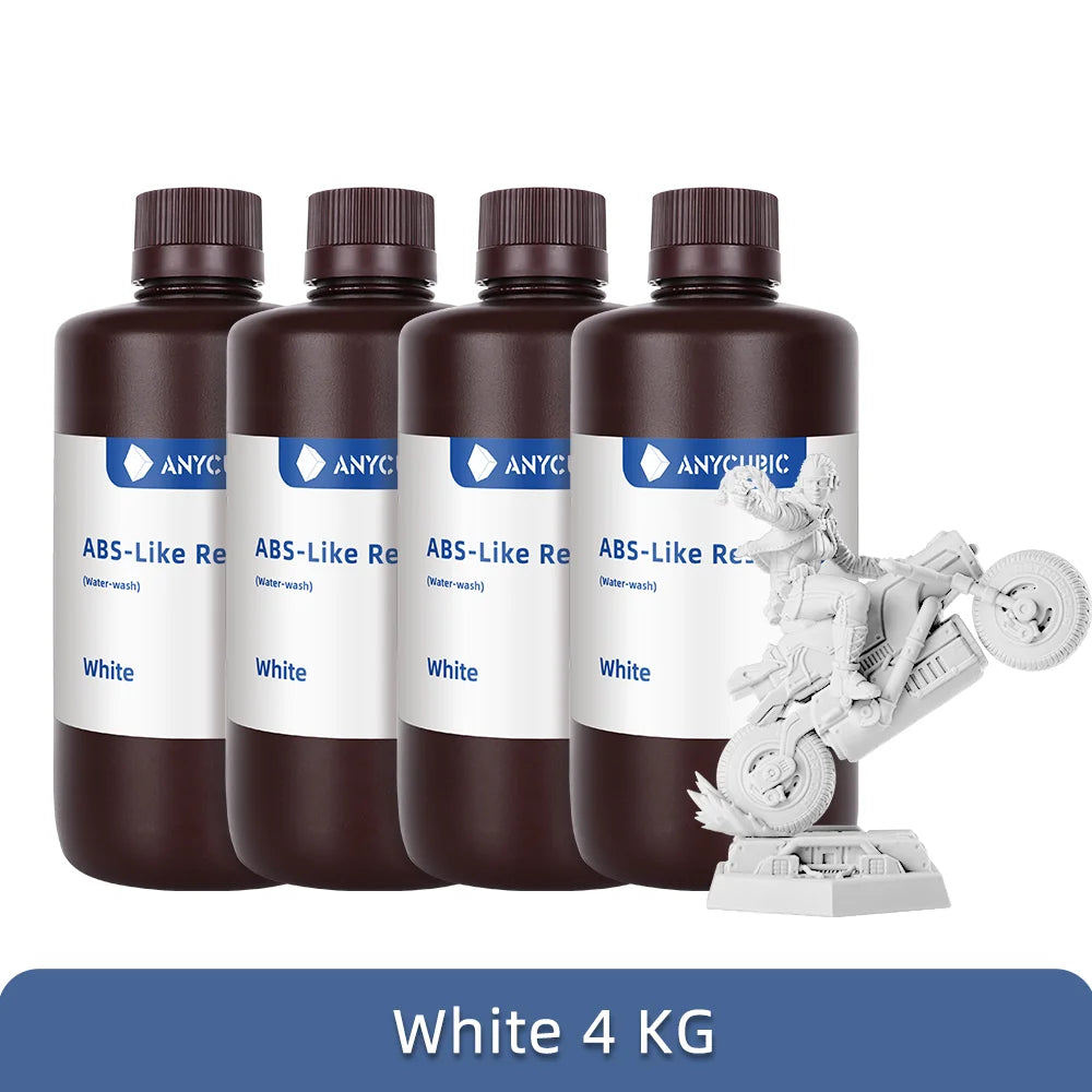 Newest ANYCUBIC ABS-Like Resin V2 Water-Washable 405nm Photopolymer Resin ABS 3D Resin High Precision for LCD 3D Printer