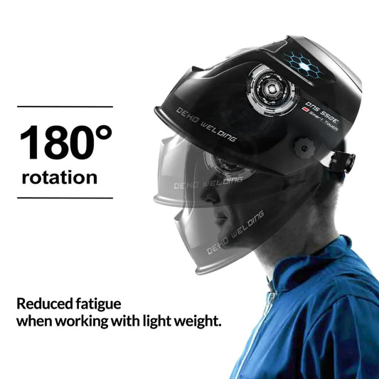 DEKO Skull Solar Auto Darkening Adjustable Range 4/9-13 MIG MMA Electric Welding Mask Helmet Welding Lens for Welding Machine