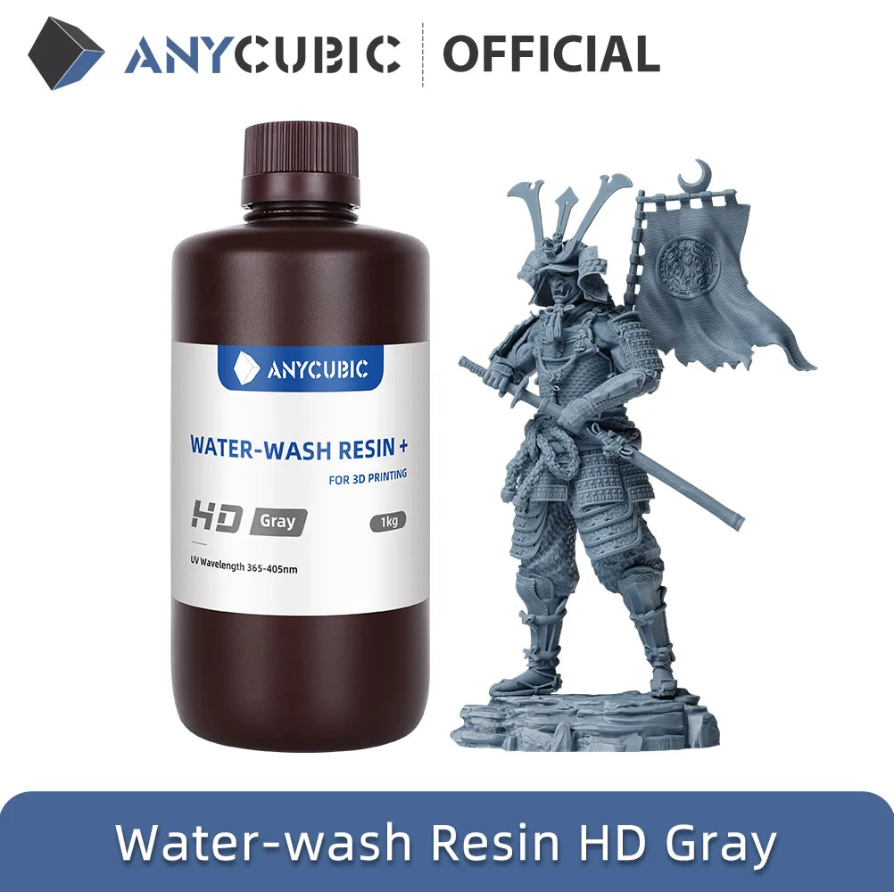 ANYCUBIC 4pcs/lot 405nm Water Washable Resin For LCD 3D Printer Liquid Photopolymer Resin 3D Printing Material