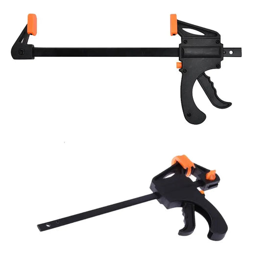 Abrazaderas para carpintería de 4', juego de 2 piezas, tipo fijo, trinquete de liberación rápida, kit de barra de trabajo de nailon extruido, esparcidor, dispositivos portátiles para bricolaje