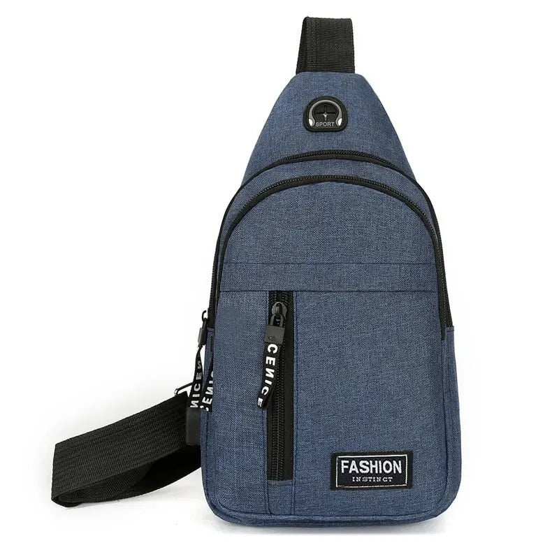 Bolso de negocios moderno para hombre, con auriculares, bandolera, multifuncional, para exteriores