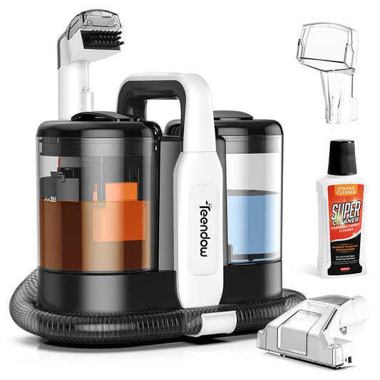 Teendow C5 Washing Vacuum Cleaner Carpet Cleaner, Powerful 500 W Brush Motor, Low Noise, 1500ml Large Water Tank Capacity, Portable and Compact, Spot Cleaner, Suitable for Cleaning Carpet, Sofa, Stairs, Pets, and Car