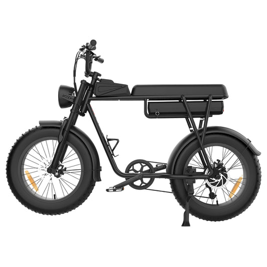 YAMALI FXH-006 Electric Bike, 350W Motor, 48V 18Ah Battery, 20*4'' Fat Tires, 40km/h Max Speed, 50km Range, Shimano 7 Speed, Front & Rear Mechanical Disc Brakes, Shimano 7 Speed, LCD Display - Black