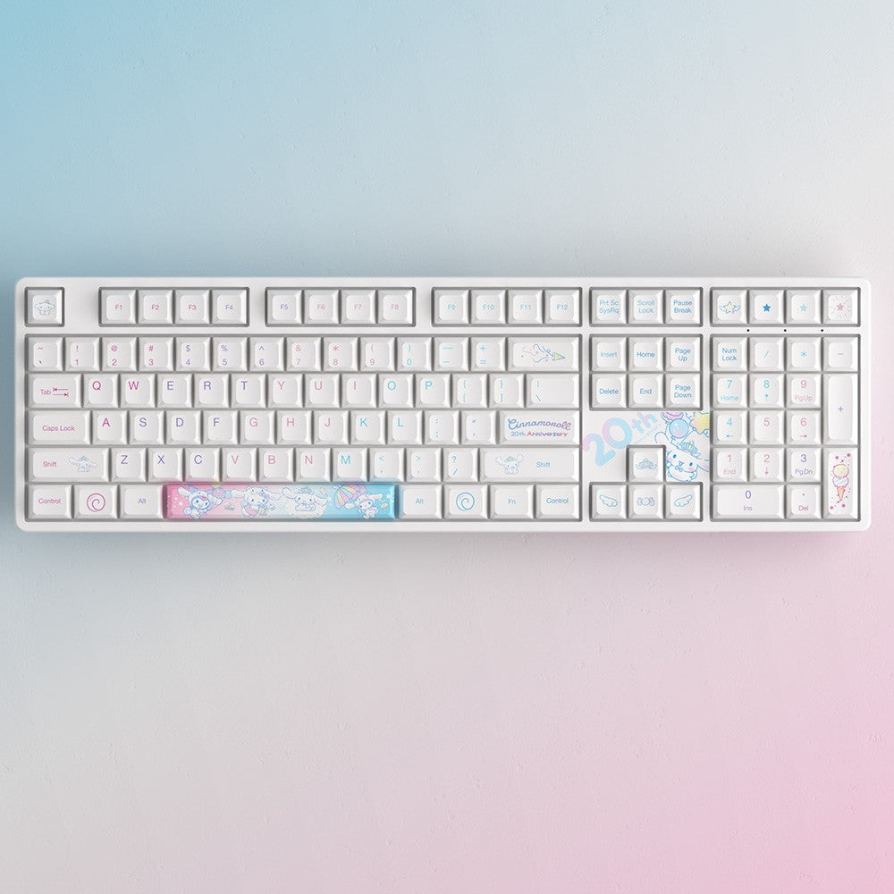 Akko Cinnamoroll 20th Anniversary 3108RF CS Sakura Switch 108keys Dual-mode Mechanical Keyboard