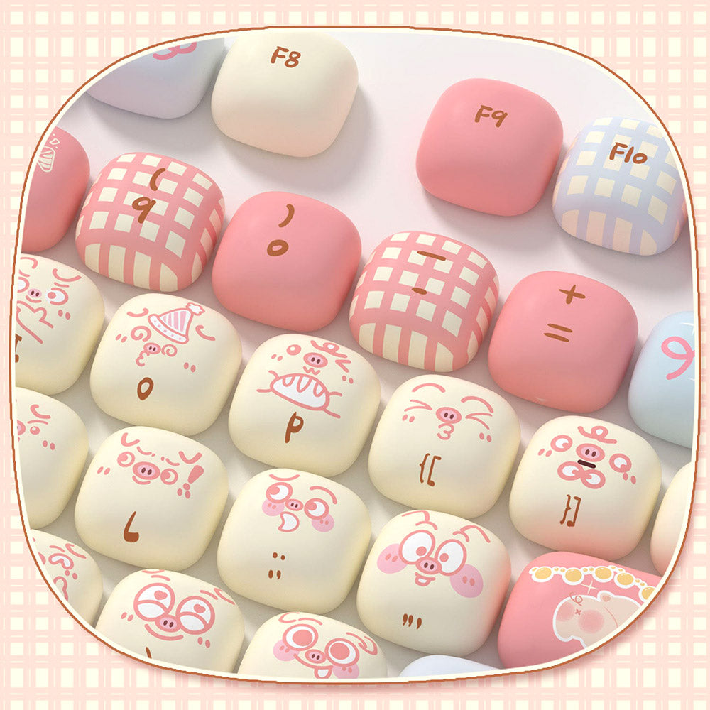 Akko Piggy Party MOG Profile Keycap Set (139-key)