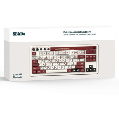 8BitDo Fami Edition Retro Mechanical Keyboard - Red White