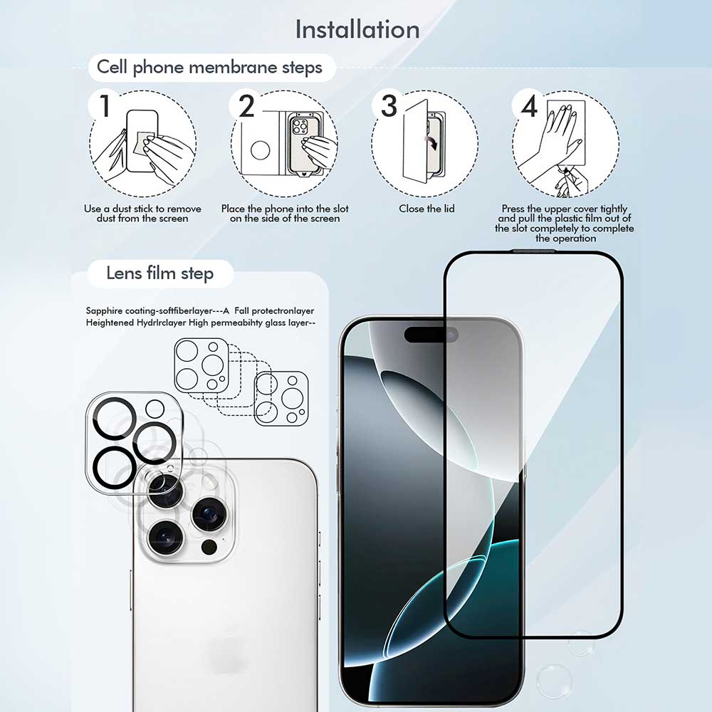 3inuS S62 Phone Case and Screen Protector for iPhone 16 Pro