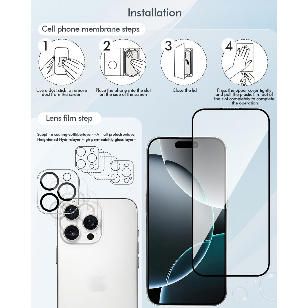 3inuS S62 Phone Case and Screen Protector for iPhone 16 Pro