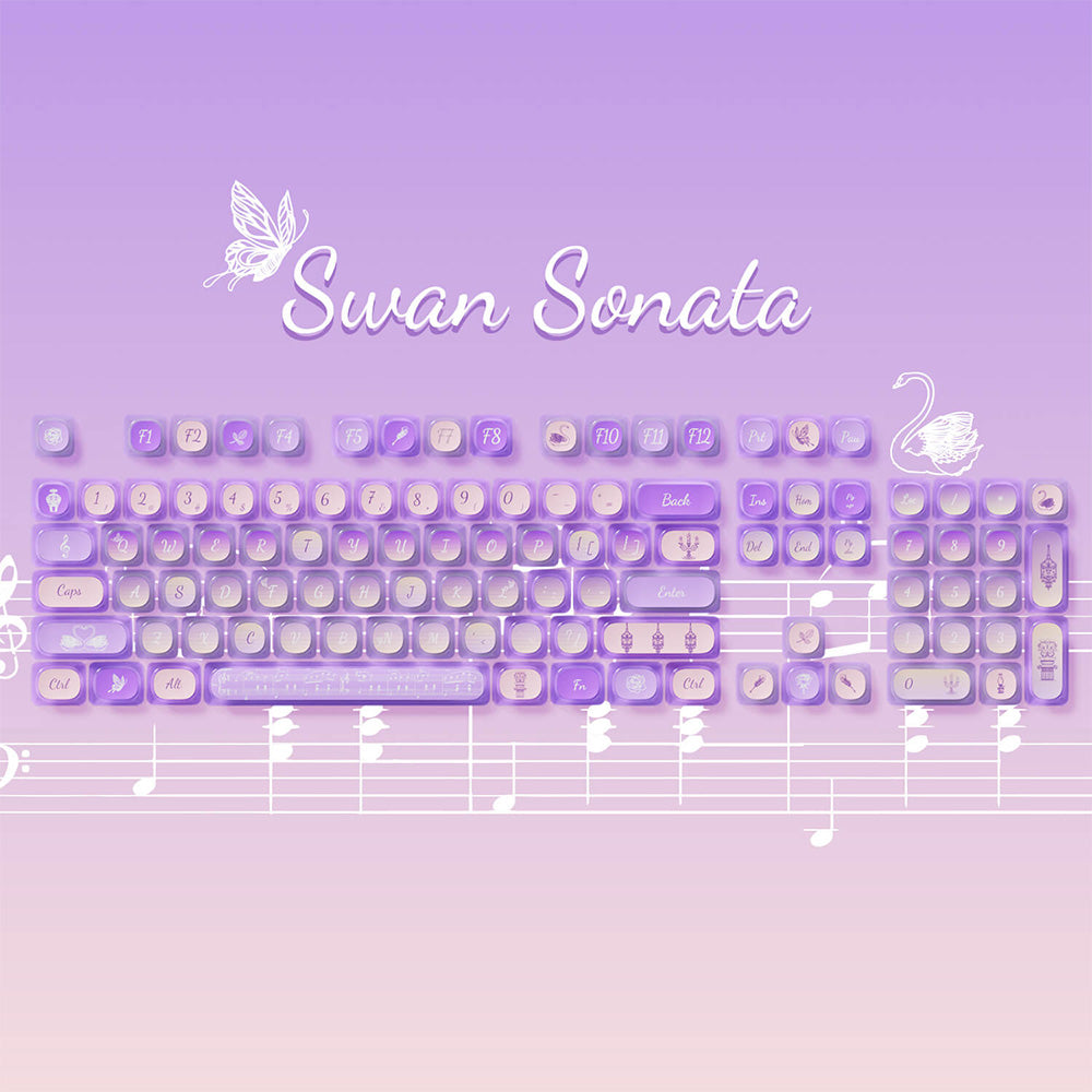Akko Swan Sonata Pudding Keycap Set (140-key)