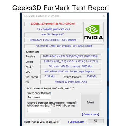 51RISC Graphics Card RTX3070 8GB NVIDIA GPU 12Pin GDDR6 256bit HDMI*1 DP*3 PCI-E 4.0 x16 rtx3070 8GB Gaming Video Card