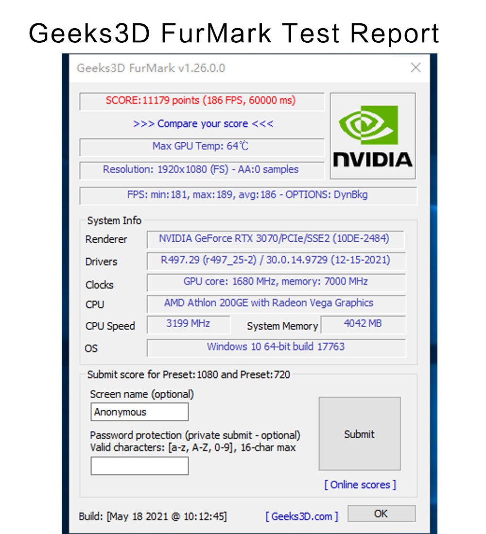 51RISC Graphics Card RTX3070 8GB NVIDIA GPU 12Pin GDDR6 256bit HDMI*1 DP*3 PCI-E 4.0 x16 rtx3070 8GB Gaming Video Card