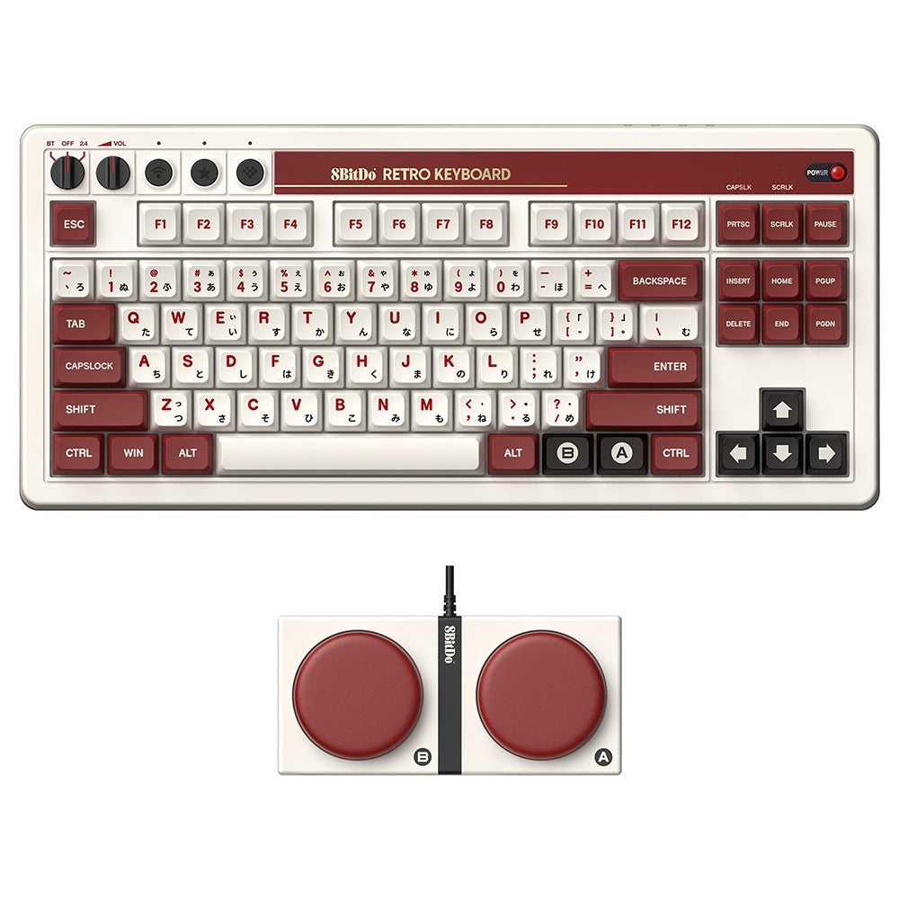 8BitDo Fami Edition Retro Mechanical Keyboard - Red White