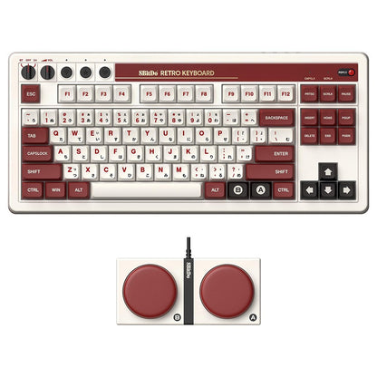 8BitDo Fami Edition Retro Mechanical Keyboard - Red White