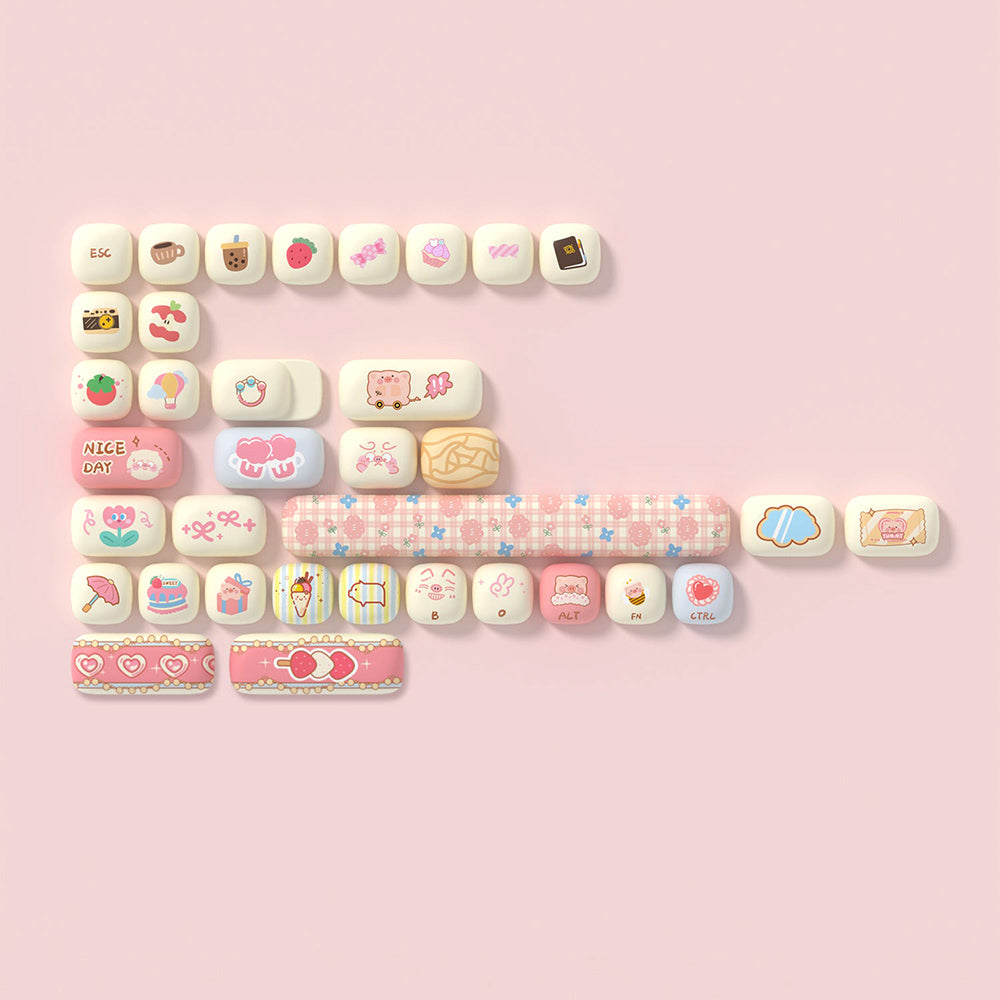 Akko Piggy Party MOG Profile Keycap Set (139-key)