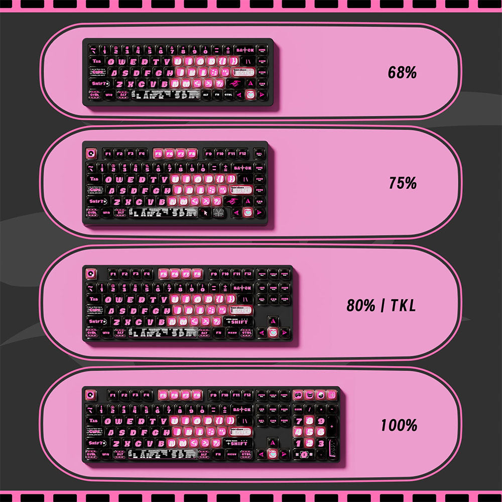 Akko Pink Phantom Keycap Set (139-key)