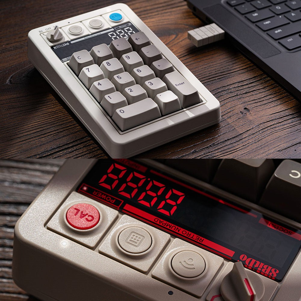 8BitDo Retro18 Mechanical Numpad - Light Grey