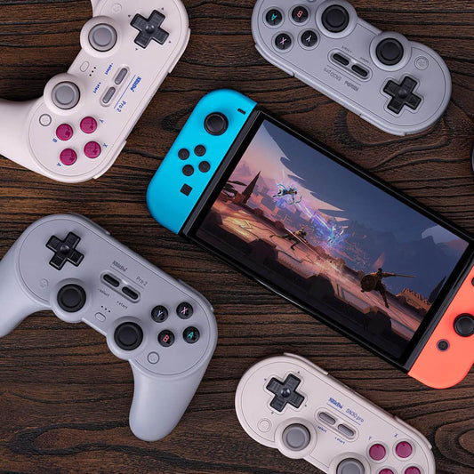8BitDo Pro 2 Bluetooth Gaming Controller, Hall Effect Joystick, Compatible with Switch, PC, Android, Steam Deck, Apple &amp; Raspberry Pi - G Classic Edition
