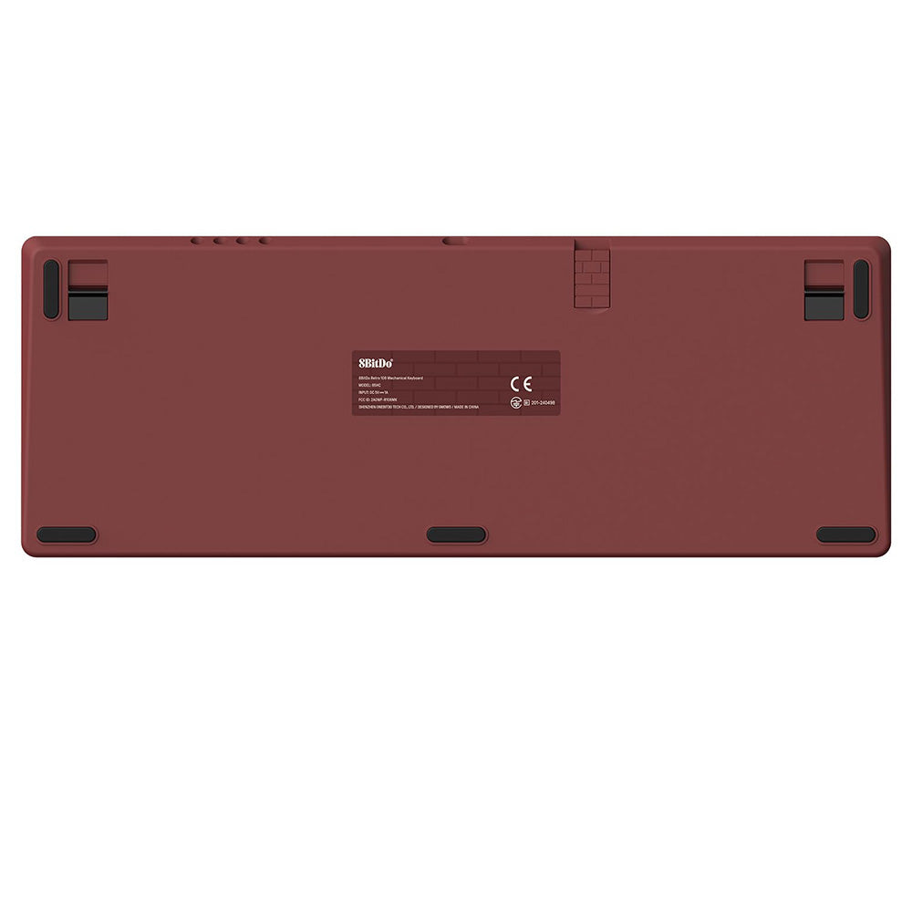 8BitDo Retro 108 Mechanical Keyboard, 108 Keys, Hot-swappable PCB, 3 Modes Connection, Wireless Gaming Keyboard for Windows &amp; Android - Red