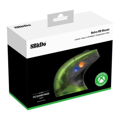 8BitDo Retro R8 Xbox Edition, 3 Connection Modes, Built with PAW 3395 Sensor, Programmable Buttons