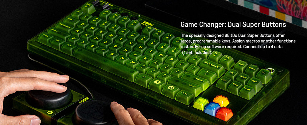 8BitDo Retro 87 Mechanical Keyboard Xbox Edition, 87 Keys, RGB Backlight, Hot Swappable PCB, Bluetooth/2.4G/USB-C Connection, Wireless Gaming Keyboard for Windows & Android