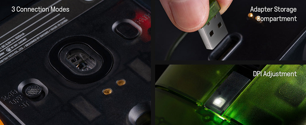 8BitDo Retro R8 Xbox Edition, 3 Connection Modes, Built with PAW 3395 Sensor, Programmable Buttons