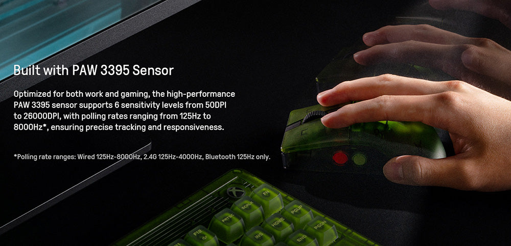 8BitDo Retro R8 Xbox Edition, 3 Connection Modes, Built with PAW 3395 Sensor, Programmable Buttons