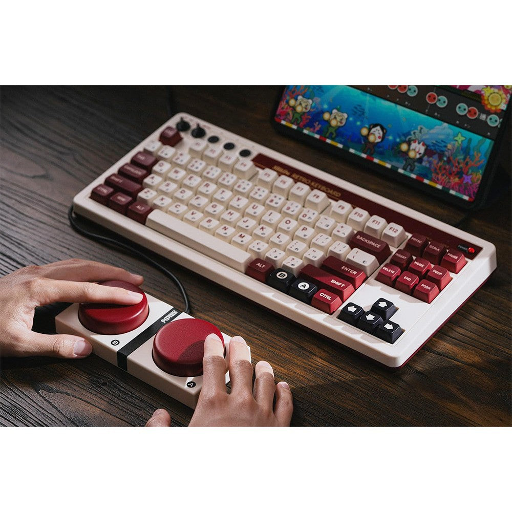 8BitDo Fami Edition Retro Mechanical Keyboard - Red White