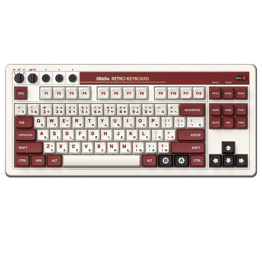 8BitDo Fami Edition Retro Mechanical Keyboard - Red White