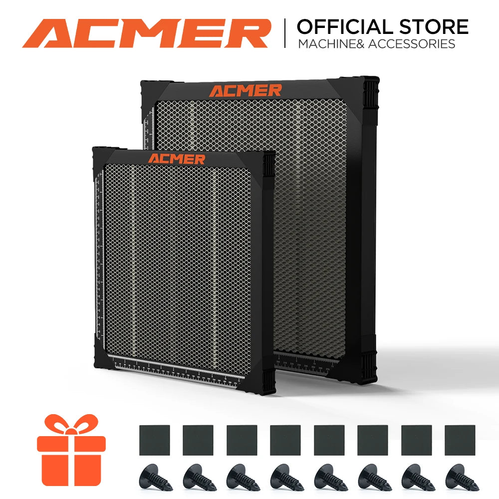 ACMER Laser Cutting Honeycomb Working Table for P1 10 P2 33W CO2 or diodeCNC Laser Engraver Cutting Machine 400x400/440x440mm