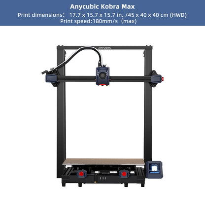 ANYCUBIC Kobra 2 MAX FDM Large Format 3D Printer 500mm/s Maximum Print Speed Build Size With 500*420*420mm Smart APP Control
