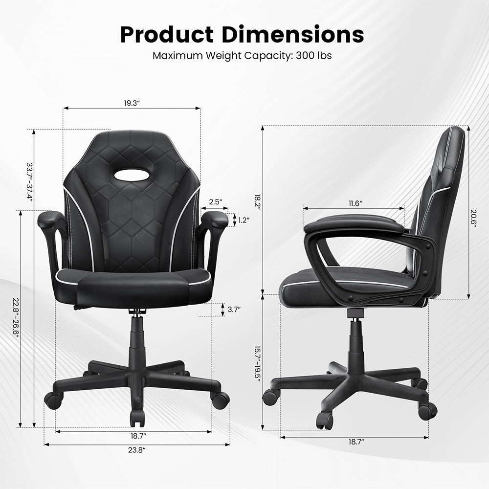 ACGAM  CG-4746 Gaming Office Chair Small Version, Ergonomic Foam Backrest, 360° Swivel &amp; Adjustable Height, 360° Swivel and Height Adjustment