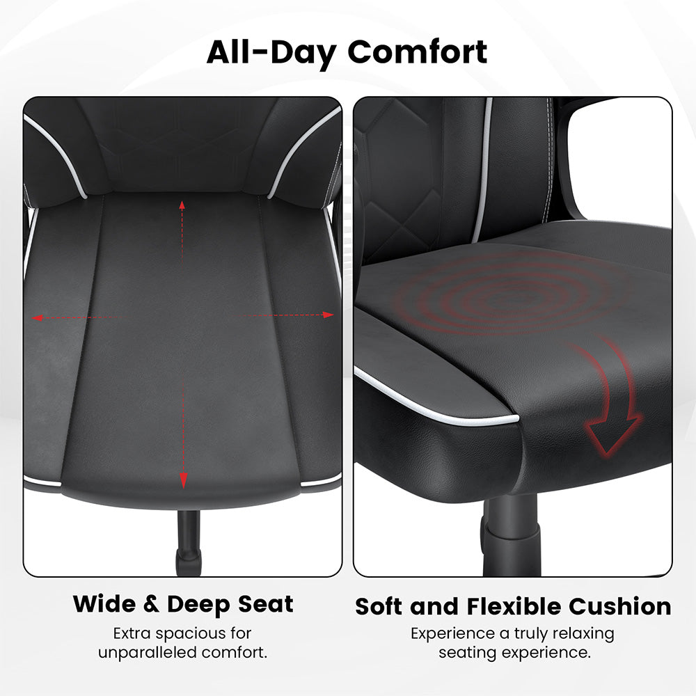 ACGAM  CG-4746 Gaming Office Chair Small Version, Ergonomic Foam Backrest, 360° Swivel &amp; Adjustable Height, 360° Swivel and Height Adjustment