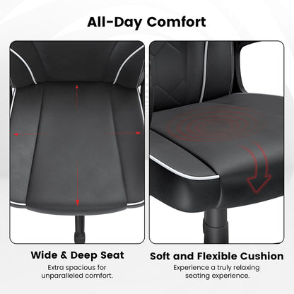 ACGAM  CG-4746 Gaming Office Chair Small Version, Ergonomic Foam Backrest, 360° Swivel &amp; Adjustable Height, 360° Swivel and Height Adjustment