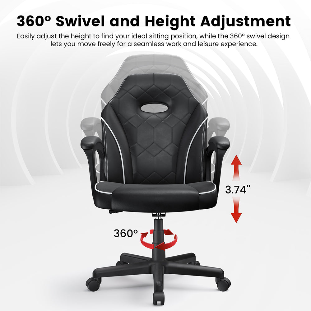 ACGAM  CG-4746 Gaming Office Chair Small Version, Ergonomic Foam Backrest, 360° Swivel &amp; Adjustable Height, 360° Swivel and Height Adjustment