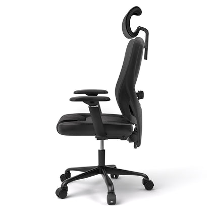 ACGAM CG-5455M Ergonomic Gaming Office Chair, PVC Seat Cushion, Adjustable Armrest &amp; Headrest, 4D Lumbar Support, Synchro Reclining Backrest